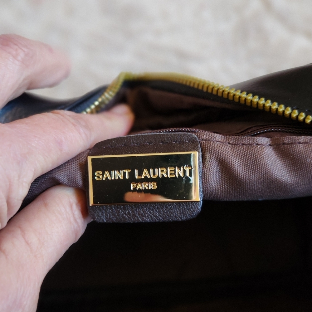 NEW Elegant YSL Leather Black Quilted Women's Bag - Picture 3 of 4